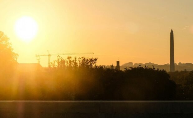 Sunshine over Washington, DC.