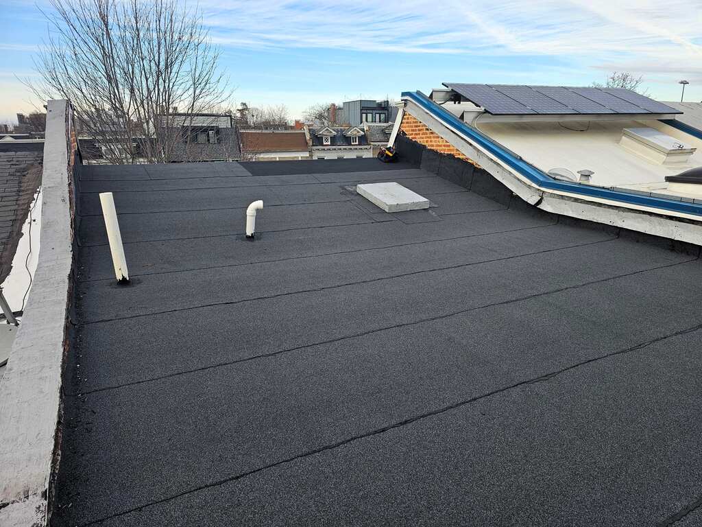 NW CD Tar Roof solar installation inspection