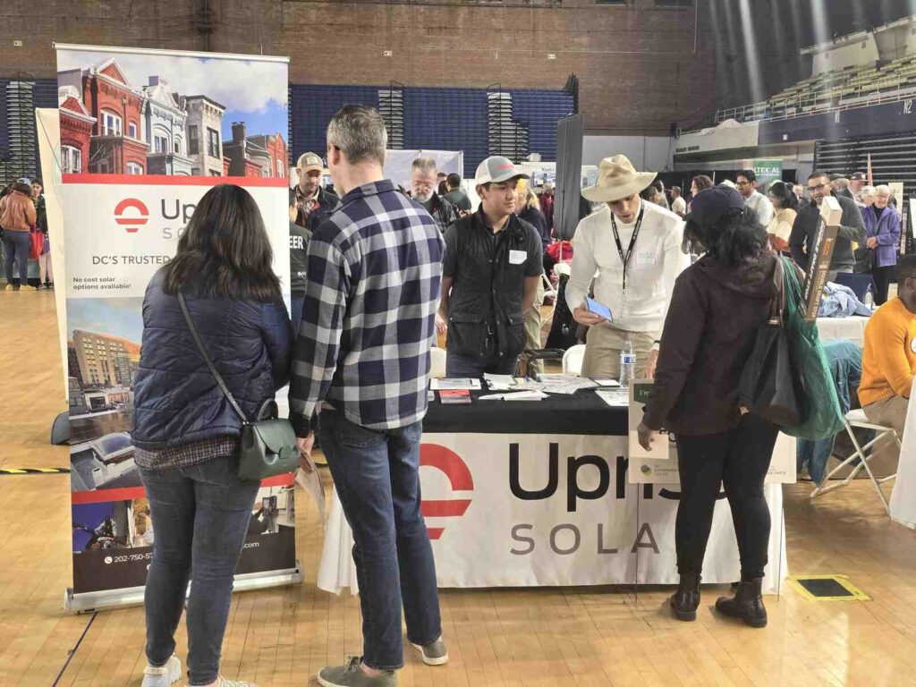Uprise solar pros at the Healthy Homes Fair in DC.