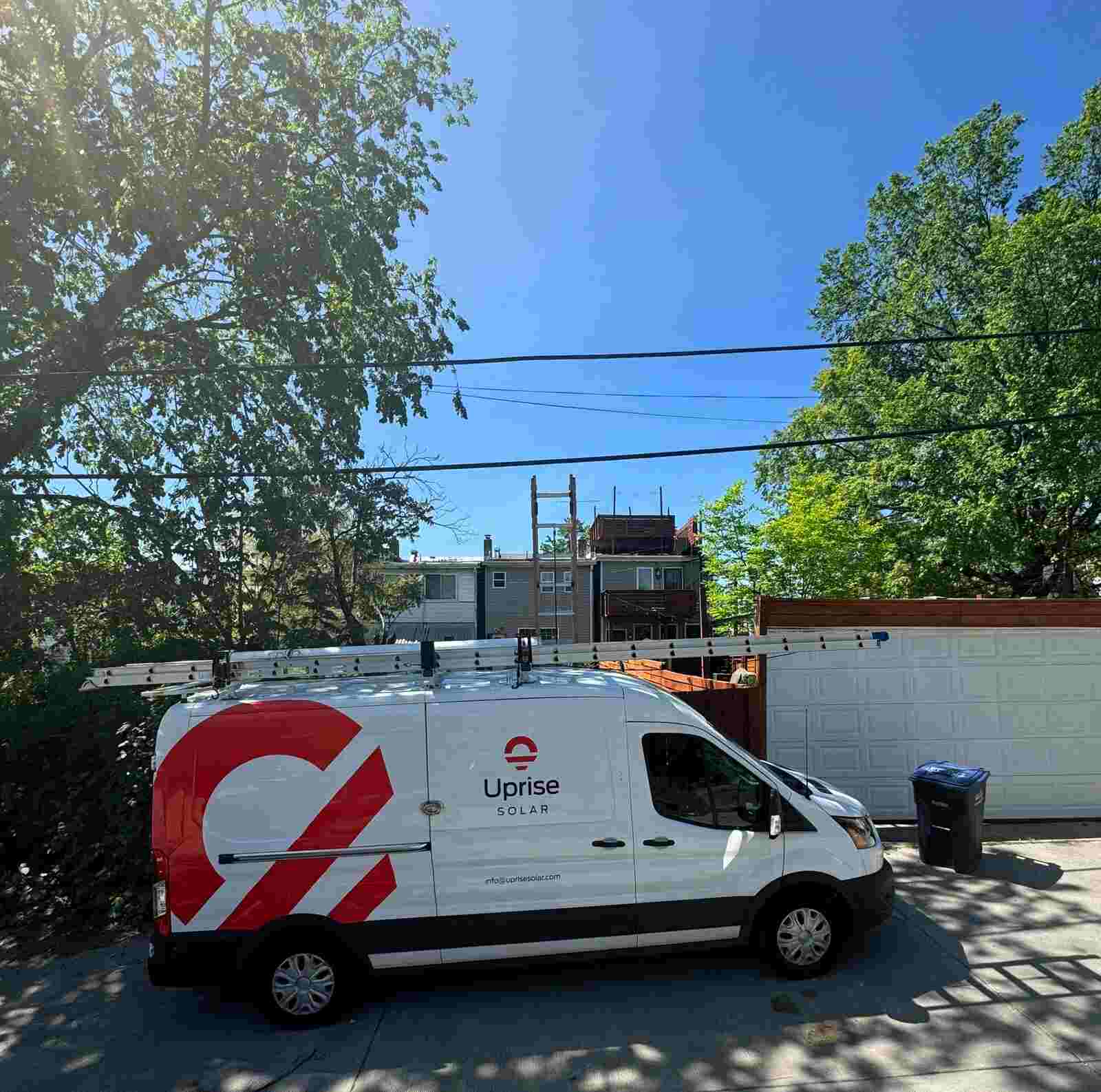 An Uprise Solar van in a DC alley.