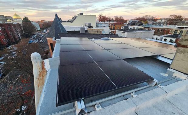 Uprise Solar installation on 6th St NW Washington DC