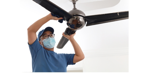 One example of a DIY energy efficiency project is to install a ceiling fan.