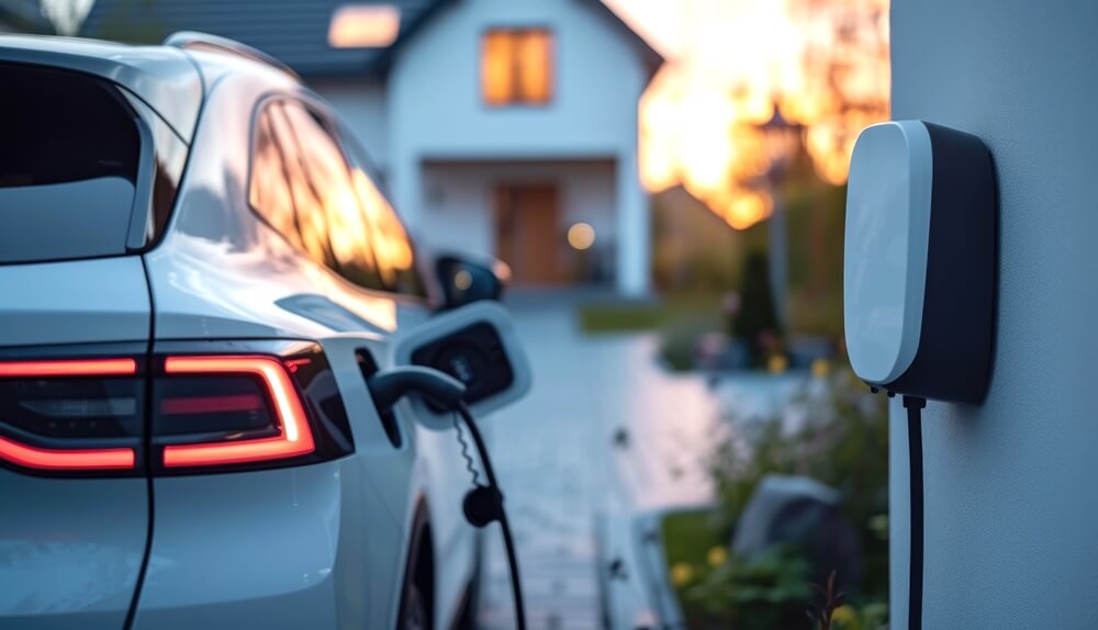 EV charging port connected to Washington DC wall port