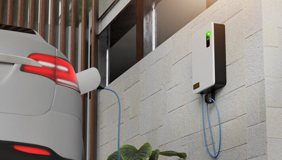 Wallbox EV charger Installed at the garage at homes