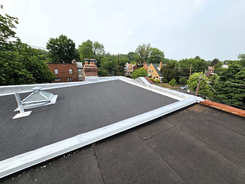 A modified asphalt flat roof in Northeast DC.