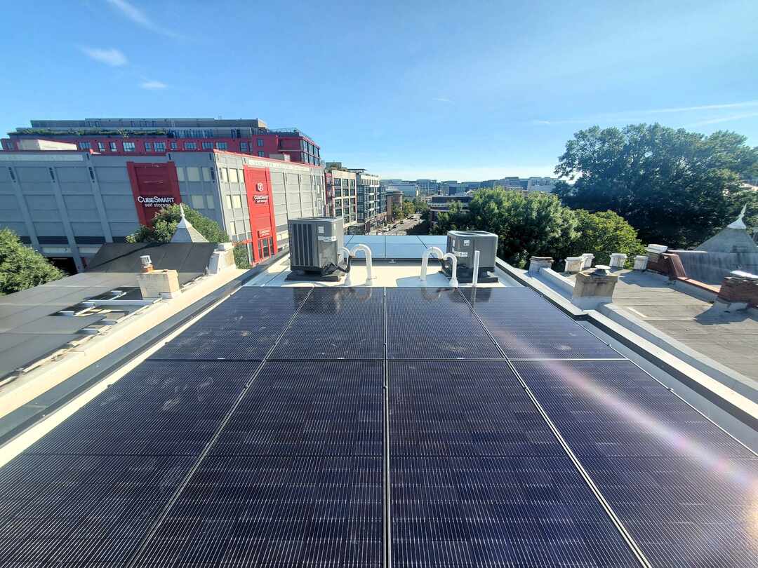 Solar panels with Northeast DC in the background.