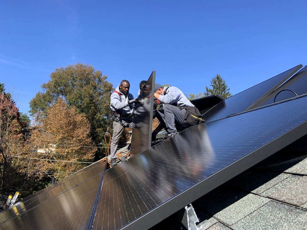 The installation portion of the solar process.