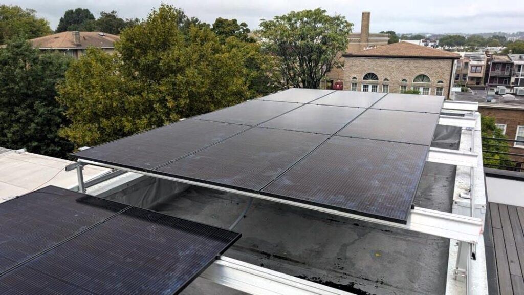 A solar installation in Washington, DC.