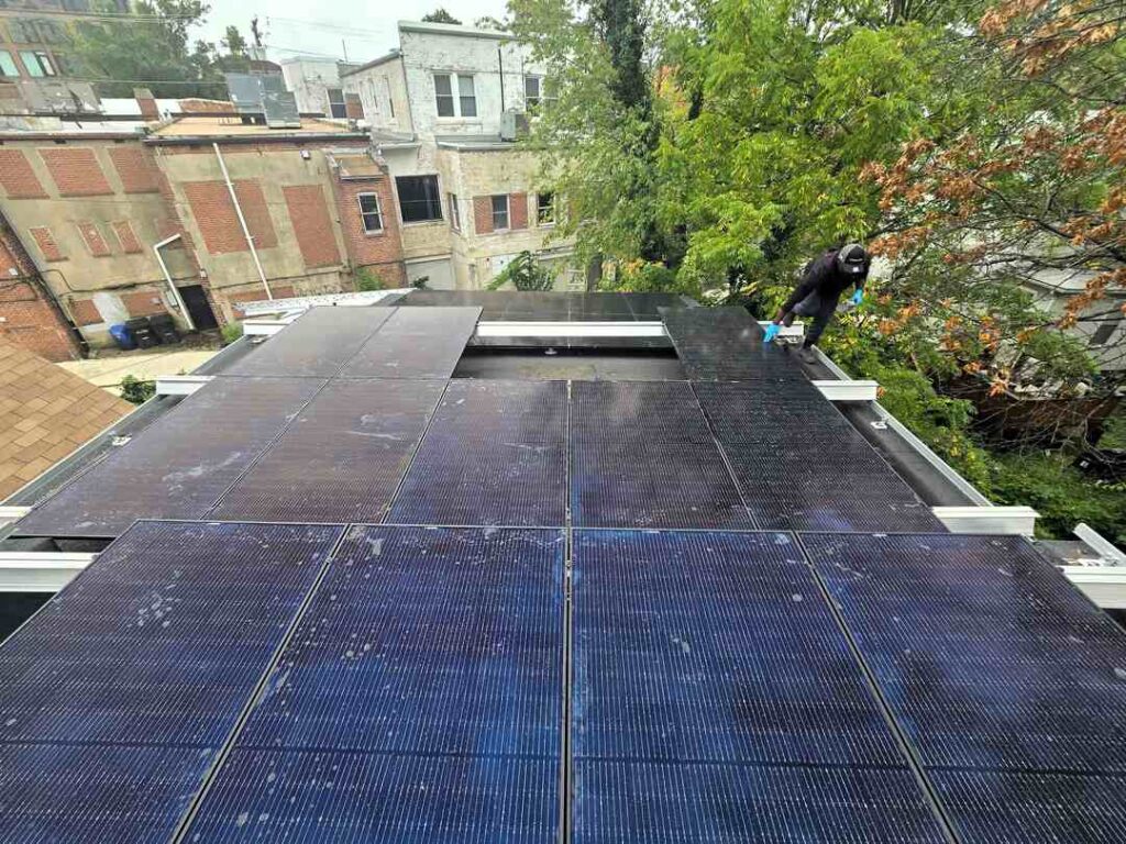 Solar panels in Northeast DC.